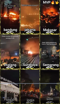 印尼全国超二十城爆发游行示威冲突